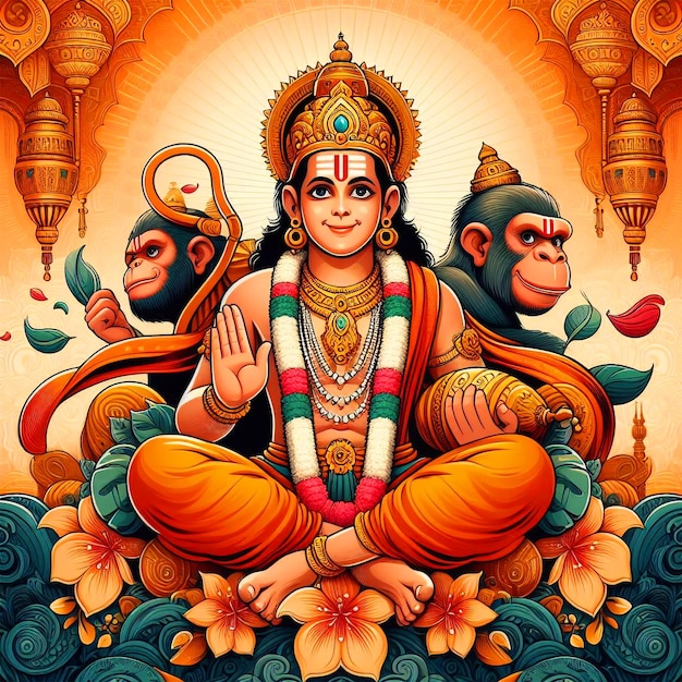 Glückliches Hanuman-Jayanti-Festival Hintergrund