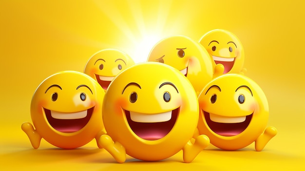 glückliches Lächeln Zeichentrickfigur Sonne