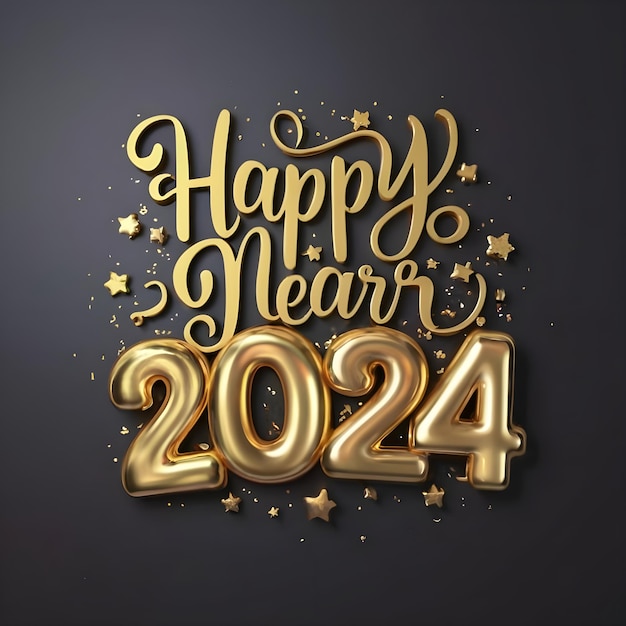 Glückliches Neujahr 2024 Ai generiert