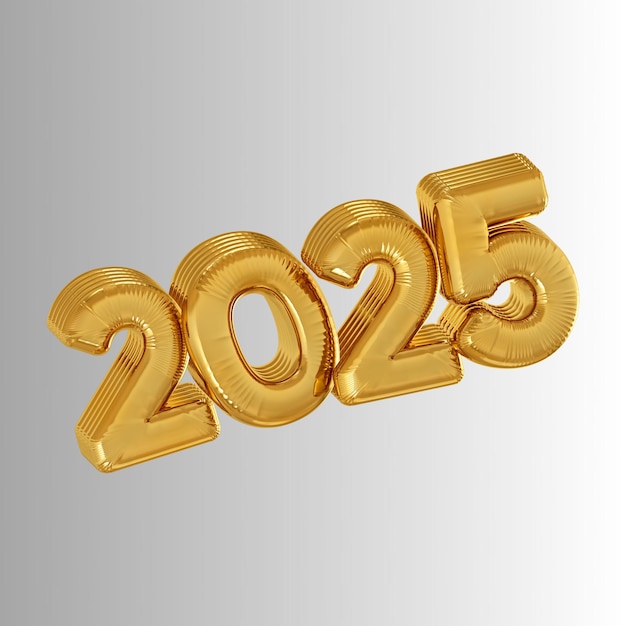 Glückliches Neujahr 2025 Transparenter Hintergrund Feierliches Design für Feiern