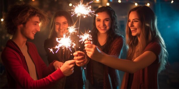 Glückliches Neujahrsfeiern