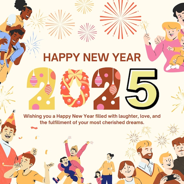 Glückliches Neujahrswunschbild
