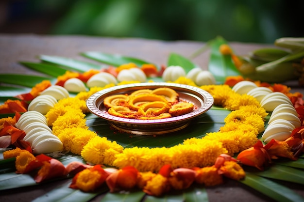 Foto glückliches onam, das jährliche indische erntefest