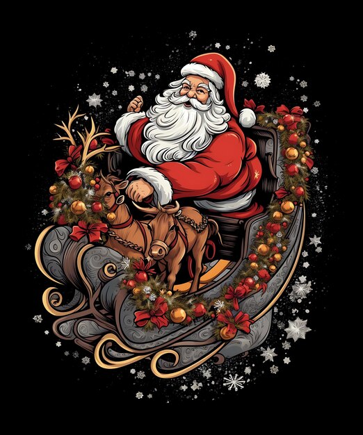 Foto glückliches weihnachts-t-shirt hintergrund