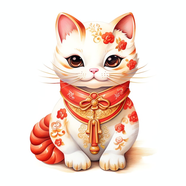 Glückskatze Maneki neko Chinesisches Neujahr