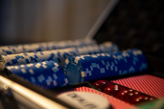 Foto glücksspiel poker hintergrund poker-set