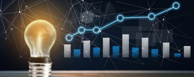 Glühbirne und Grafik