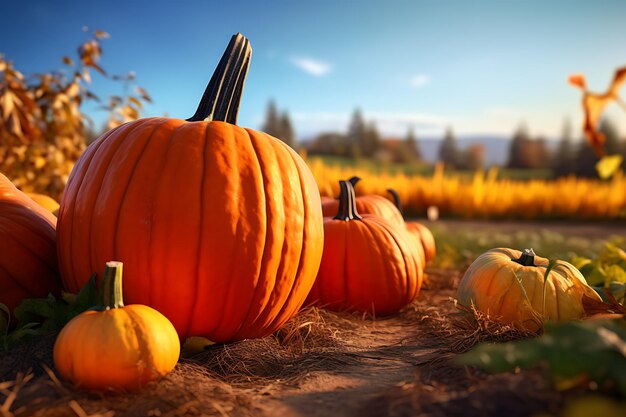 Glühende Halloween-Kürbisse beleuchtet die Nacht