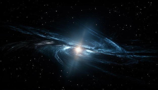 Glühendes Sternenfeld beleuchtet das Geheimnis des tiefen Weltraums, das von KI erzeugt wurde