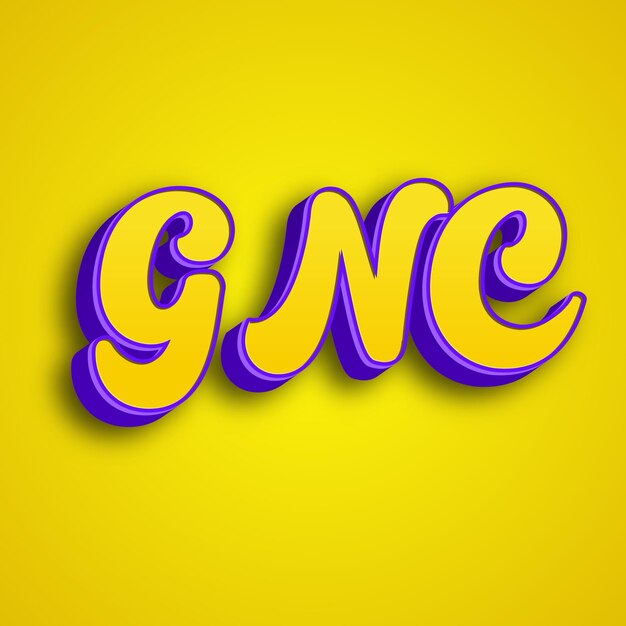 Foto gnc tipografia 3d design amarelo rosa branco fundo foto jpg