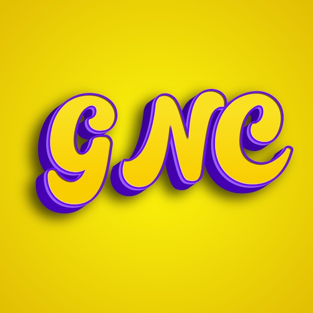 Foto gnc tipografía diseño 3d amarillo rosa blanco fondo foto jpg