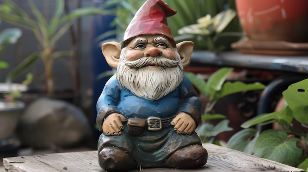 Gnomos de jardim gordinhos e alegres