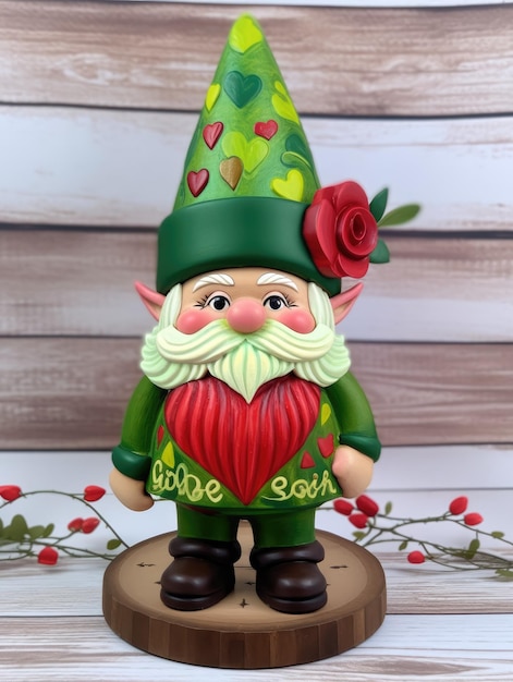 Foto gnomos de são valentim em verde