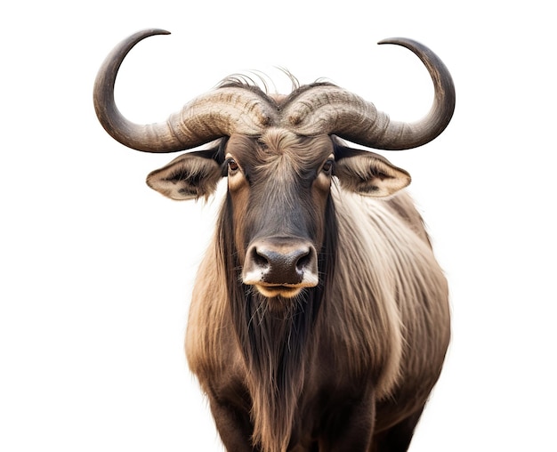 Gnus isolado em fundo branco