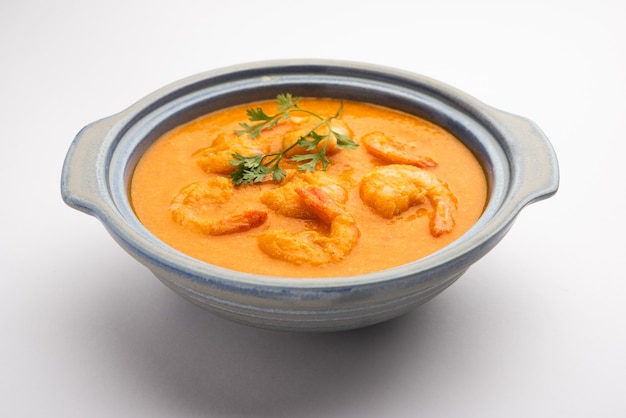 Goan Garnelen oder Shrimp Curry oder Zinga Masala auch bekannt als KolambiÃƒÂ'Ã'Â kalwanÃƒÂ'Ã'Â oder Tikhle