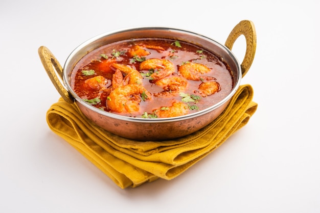 Goan Garnelen oder Shrimp Curry oder Zinga Masala auch bekannt als KolambiÃƒÂ'Ã'Â kalwanÃƒÂ'Ã'Â oder Tikhle