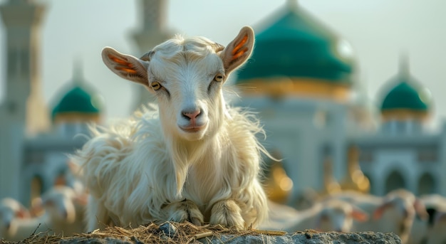 Goat Qurban Eid al adha mubarak festival fundo islâmico