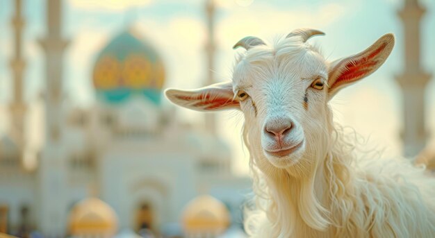 Goat Qurban Eid al adha mubarak festival fundo islâmico