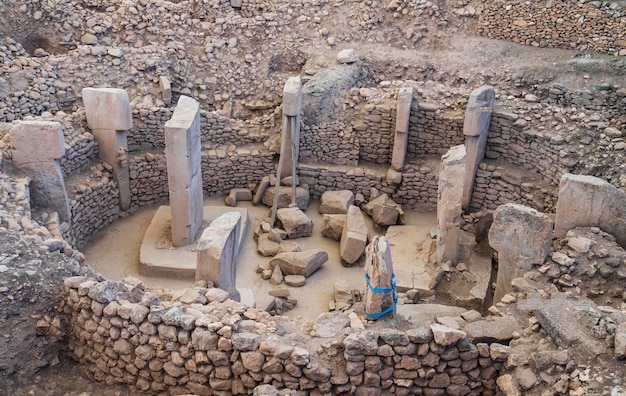 Foto gobeklitepe achäologische ausgrabungsstätte der erste tempel der menschheit