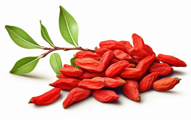 Goji-Beere auf sauberem weißen Hintergrund