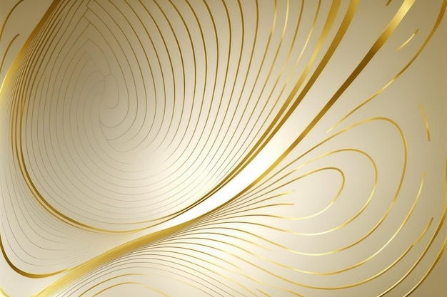 Gold abstrakte Linie Kunst Hintergrund Luxus-Tapeten-Dekorationsdesign