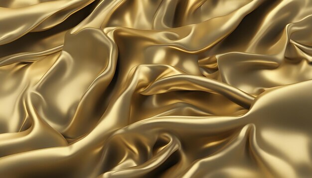 Gold Cloth voando 3D Ilustrar