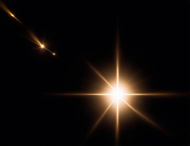 Gold durchsichtiges Licht Effekt digitale Linse Flare leuchtende Flare durchsichtiges Licht