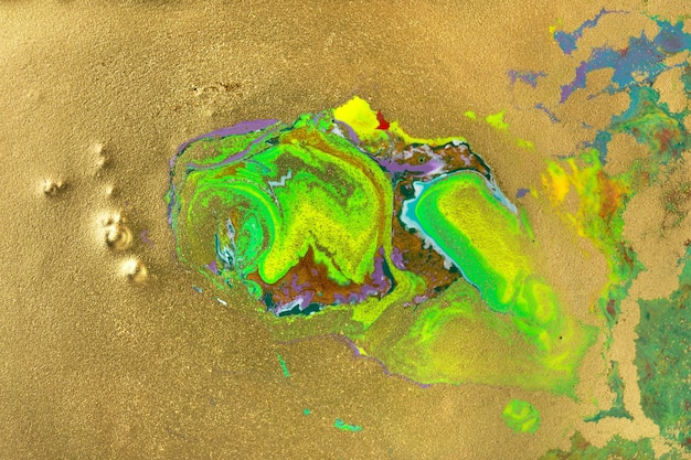 Gold flüssige Farbe abstrakte Textur