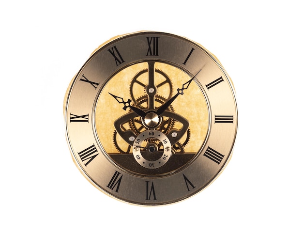 Gold-Getriebe-Wanduhr