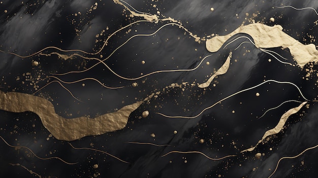 Gold glitter schwarzer Marmor Texturen Hintergrund Abstrakt goldener Glitter dunkler Marmor Texture