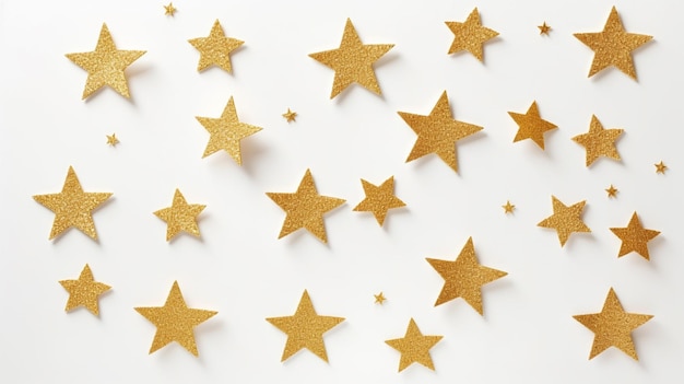 Gold glitter Star isolierter weißer Hintergrund