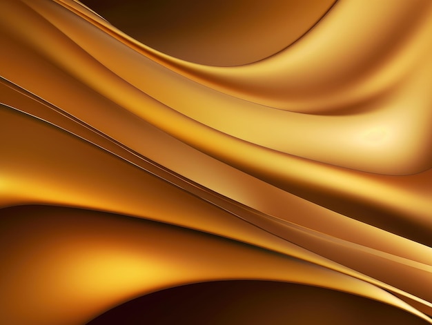 Gold-Satin-Wellen-Hintergrund Gold-Hintergrund Gold-Textur Generative AI