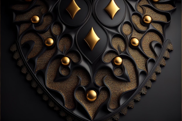 Gold Schwarzer Hintergrund Goldene Luxustextur Vantablack Mockup Generative AI Illustration
