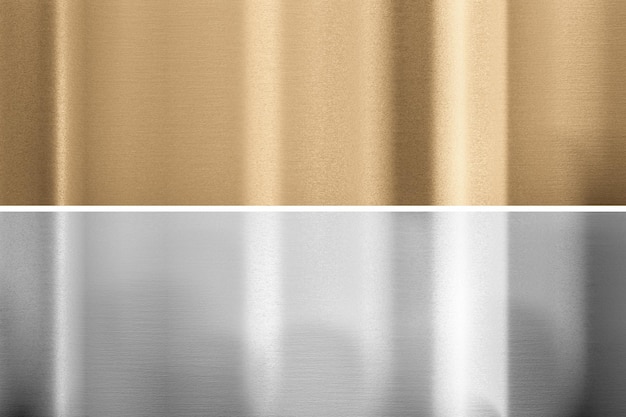 Gold-Silber- und Bronze-Sammlung Metallhintergrund 3D-Rendering