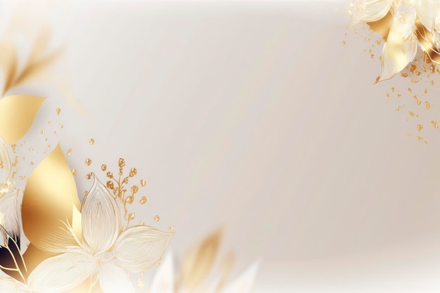 Goldblumen-Hintergrund-Kopierraum-Mockup