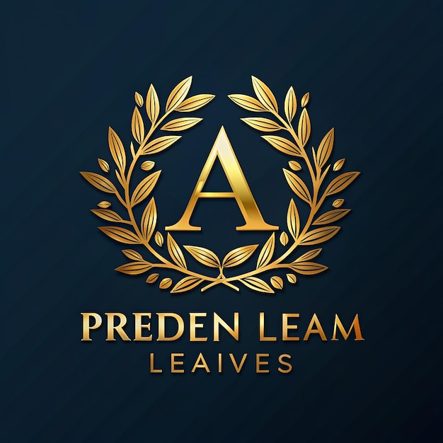 Golden A Letter Logo Design Geschäftsidentität für eine digitale Design-Firma