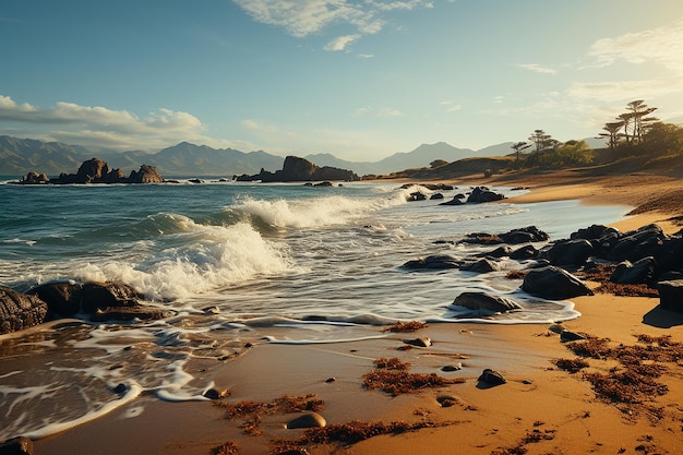 Golden Beach Landschaftsfotografie in Octane