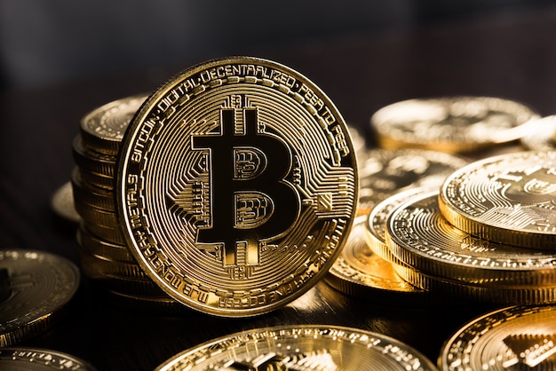 Golden Bitcoins, concepto de dinero electrónico