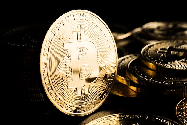 Golden Bitcoins, concepto de dinero electrónico
