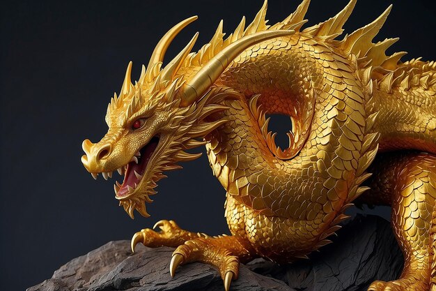 Golden Dragon líder de sorte vir a você com família e amigos