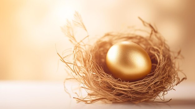 Golden Egg Nest Eleganz und Einfachheit in einer atemberaubenden minimalistischen Umgebung