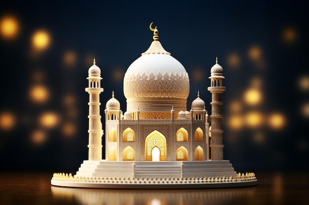 Golden Eid Mubarak hermoso diseño