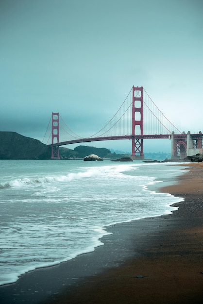 Golden Gate Bridge em San Francisco em Baker Beach.