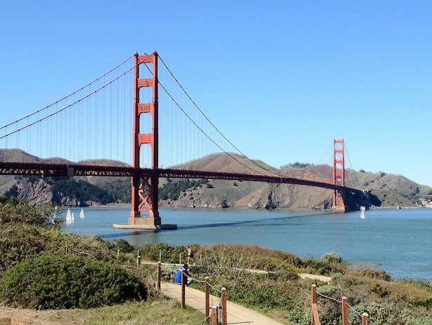 Golden Gate Bridge gegen den blauen Himmel