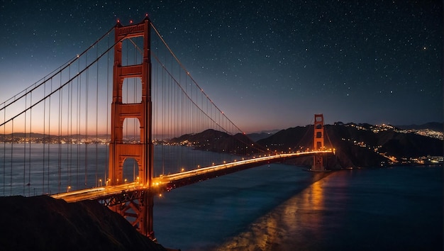 Golden Gate Bridge in der Nacht