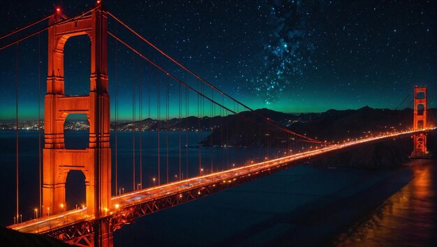 Golden Gate Bridge in der Nacht