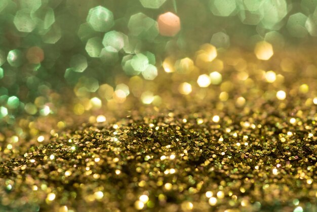 Golden Giltter. Fundo de brilho. Copyspace para cartão de celebração.