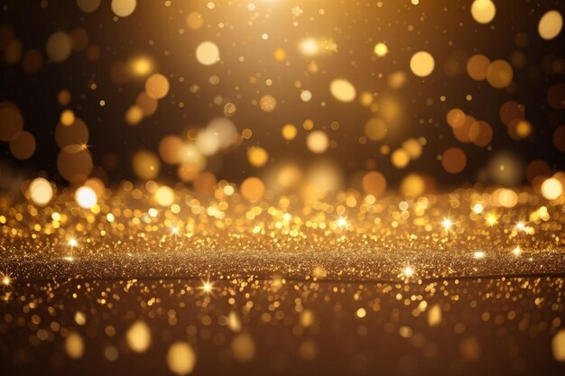 golden glitter bokeh beleuchtung textur verschwommen abstrakter hintergrund für geburtstag jubiläum hochzeit