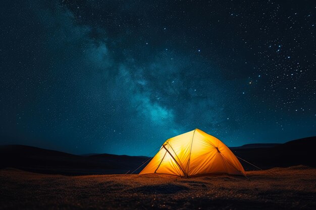 Golden Glow Camping unter einem sternreichen Baldachin