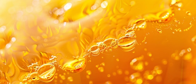 Golden Goodness Macro Closeup von Amber Honey Bubbles Ein gesundes Ernährungskonzept